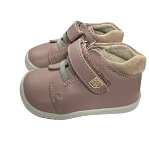 Bota infantil respetuosa de piel rosa palo de PIRUFLEX