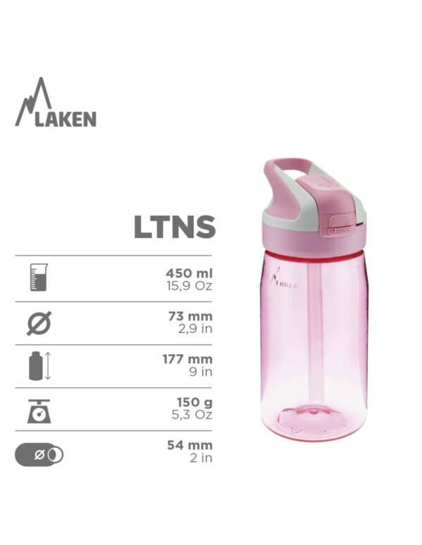 Botella SIRENITA UKELELE de Tritan 450 ml con Tapón Summit de Laken - Imagen 2