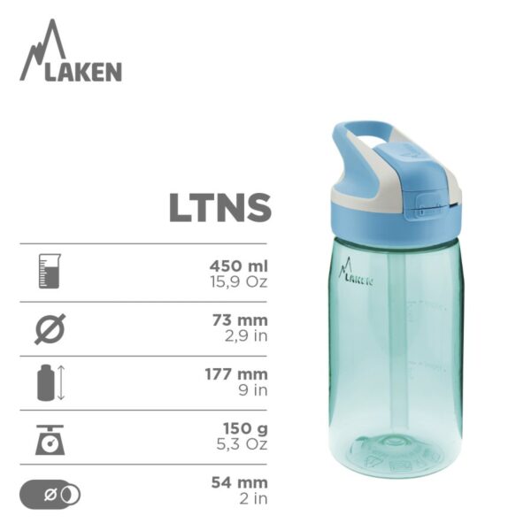 Botella GO TO THE MOON de Tritan 450 ml con Tapón Summit de Laken - Imagen 2