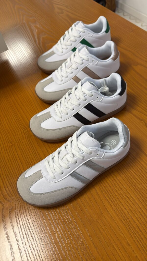 Deportivas respetuosas Samba blancas con detalle negro de adultos - Imagen 5