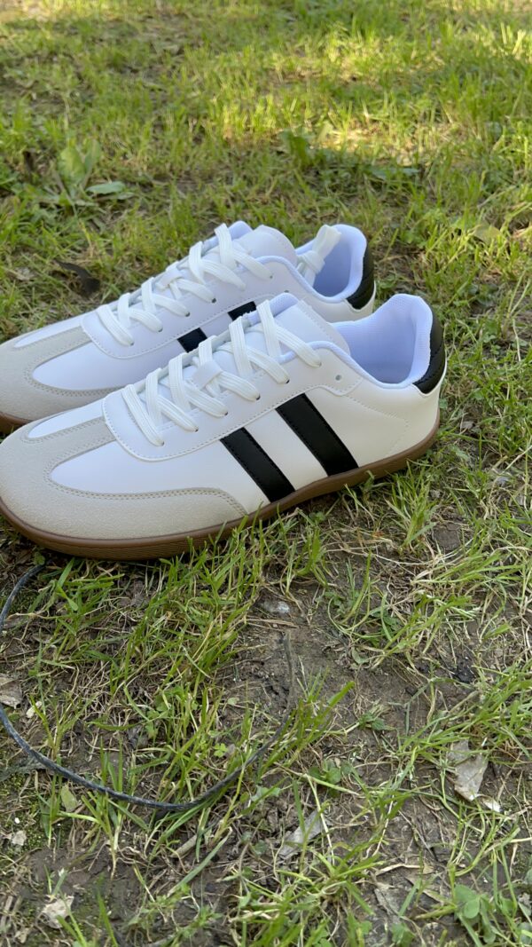 Deportivas respetuosas Samba blancas con detalle negro de adultos
