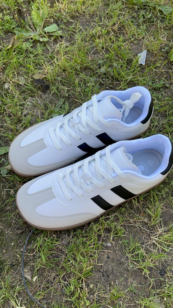 Deportivas respetuosas Samba blancas con detalle negro de adultos - Imagen 2