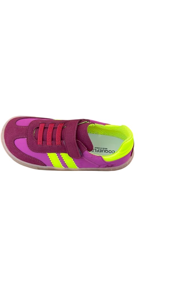 Deportivas CEREZA NYLON Samba Respetuosa Niños Velcro Coqueflex - Imagen 3