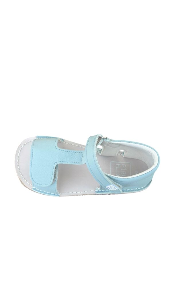 Sandalias doble velcro aguamarina de piel de Piruflex - Imagen 2