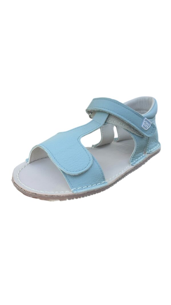 Sandalias doble velcro aguamarina de piel de Piruflex - Imagen 3