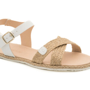Sandalias Yute Natural/Blanco de Coqueflex