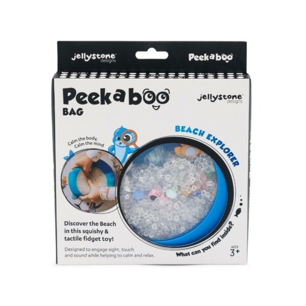 Bolsa sensorial azul PEEKABOO de playa de Jellystone Design - Imagen 3