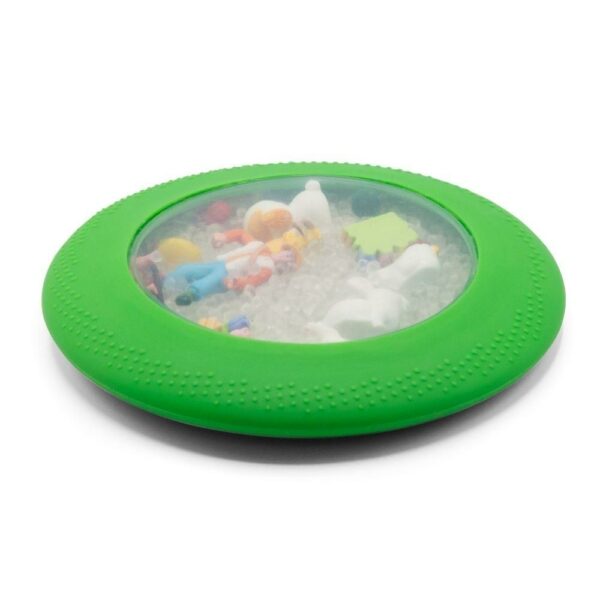 Bolsa sensorial verde PEEKABOO de granja de Jellystone Design