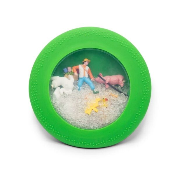 Bolsa sensorial verde PEEKABOO de granja de Jellystone Design - Imagen 2