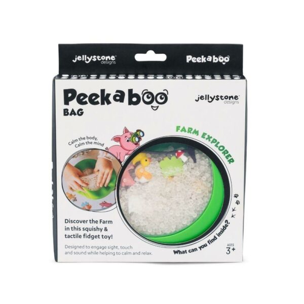 Bolsa sensorial verde PEEKABOO de granja de Jellystone Design - Imagen 5
