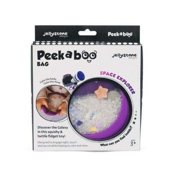 Bolsa sensorial morado PEEKABOO de galaxia de Jellystone Design - Imagen 6
