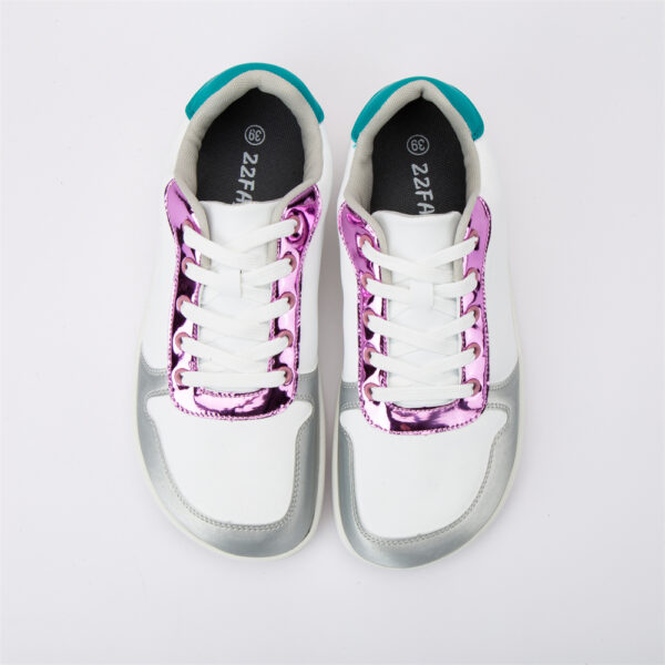PREVENTA Zapatillas deportivas ZZFaber blancas con detalle multicolor de brillo - Imagen 2