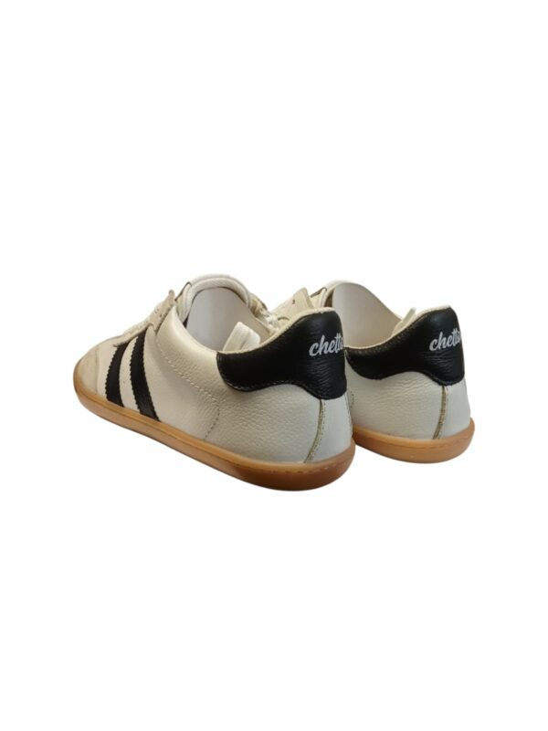 Zapatilla Barefoot de Piel Blanco con Cremallera Chetto - Imagen 3