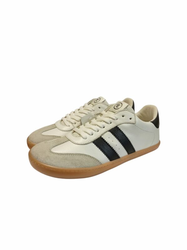 Zapatilla Barefoot de Piel Blanco con Cremallera Chetto